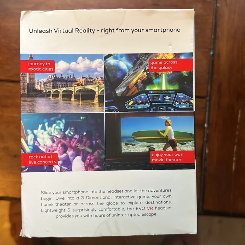 Virtual Reality Headset for your Smartphone EVO VR 360 virtual Reality